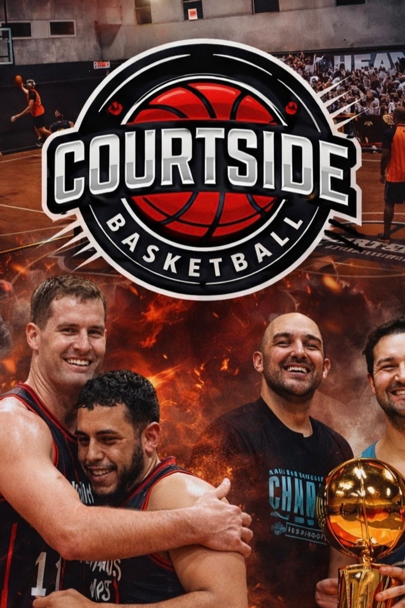 Courtside players on court